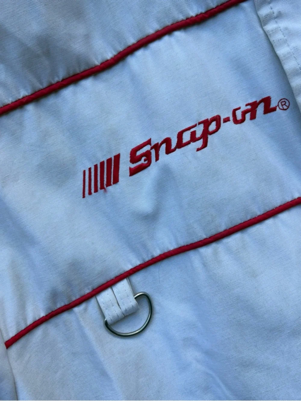 Vintage 1988 Snap-on White & Red Racing Jacket - Rick Mears Indy 500 (off white) - Picture 3 of 8